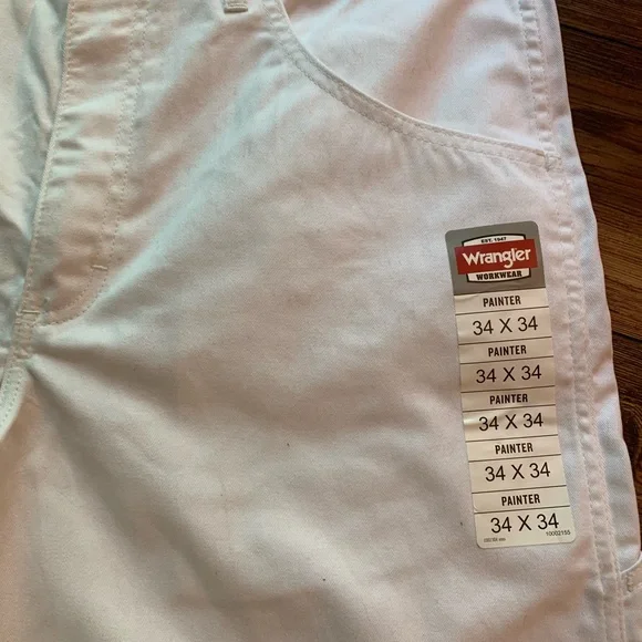 NWT WRANGLER Workwear Painters Pant Men's 34 x 34 White 112320238 Utility - Picture 2 of 11